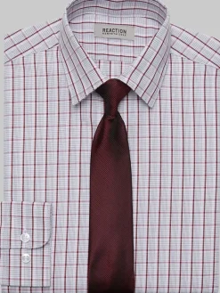 Boys Clothing-Kenneth Cole Reaction Slim Fit Cotton Blend Boys Dress Shirt & Tie Set Black Check