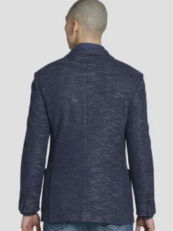 Sport Coats|Sport Coats-Joseph Abboud Slim Fit Cotton Blend Knit Sport Coat Med Blue