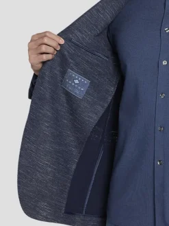 Sport Coats|Sport Coats-Joseph Abboud Slim Fit Cotton Blend Knit Sport Coat Med Blue