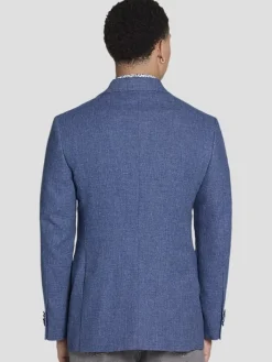 Sport Coats|Sport Coats-JOE Joseph Abboud Slim Fit Cotton Blend Sport Coat Blue Tic