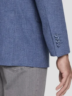 Sport Coats|Sport Coats-JOE Joseph Abboud Slim Fit Cotton Blend Sport Coat Blue Tic