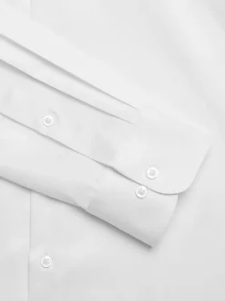 Solid Dress Shirts|Dress Shirts-Geoffrey Beene Slim Fit Cotton Blend Spread Collar Dress Shirt Black Solid