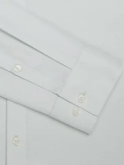 Patterned Dress Shirts|Designer Dress Shirts-Calvin Klein Slim Fit Cotton Blend Textured Dress Shirt Lt Green Check