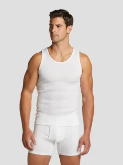 Underwear-Egara Slim Fit Cotton Tank Tops, 3-pack White