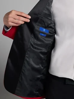 Big & Tall Sport Coats|Sport Coats-Egara Slim Fit Dinner Jacket Red