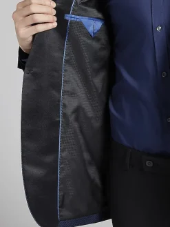 Dinner Jackets-Egara Slim Fit Dinner Jacket Navy Diamond Jacquard