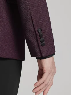 Dinner Jackets-Egara Slim Fit Dinner Jacket Dark Wine
