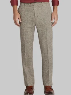 Dress Pants|3-piece Suits-Paisley &Amp; Gray Slim Fit Donegal Flat Front Suit Pants Tan Donegal