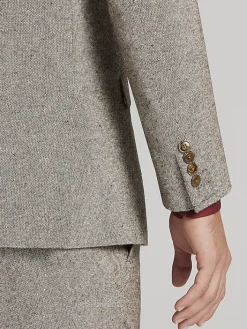 3-piece Suits|Suit Separates-Paisley &Amp; Gray Slim Fit Donegal Plaid Suit Jacket Tan Donegal