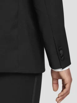 Tuxedos|Big & Tall Tuxedos-BLACK by Vera Wang Slim Fit Double Breasted Tuxedo Jacket Black Formal