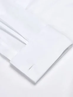 Dress Shirts|Formal Shirts-Pronto Uomo Slim Fit French Cuff Tuxedo Shirt Tuxedo White