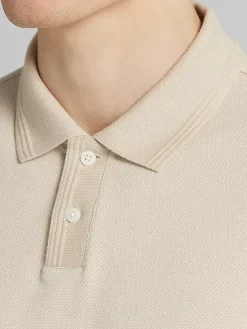 Casual Shirts|Polos-Awearness Kenneth Cole Slim Fit Jacquard Dot Polo Black