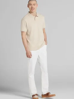 Casual Shirts|Polos-Awearness Kenneth Cole Slim Fit Jacquard Dot Polo Black