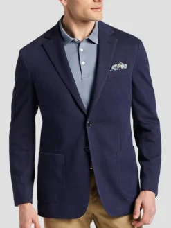Sport Coats|Sport Coats-JOE Joseph Abboud Slim Fit Knit Sport Coat Navy Pebble