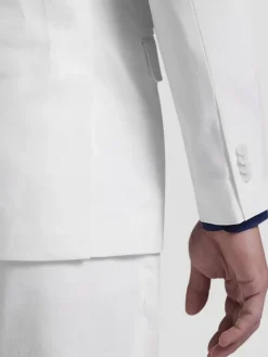 3-piece Suits|Suit Separates-JOE Joseph Abboud Slim Fit Linen Blend Suit Jacket White