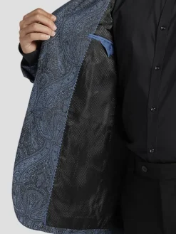 Dinner Jackets|Sport Coats-Egara Slim Fit Paisley Dinner Jacket Blue Paisley