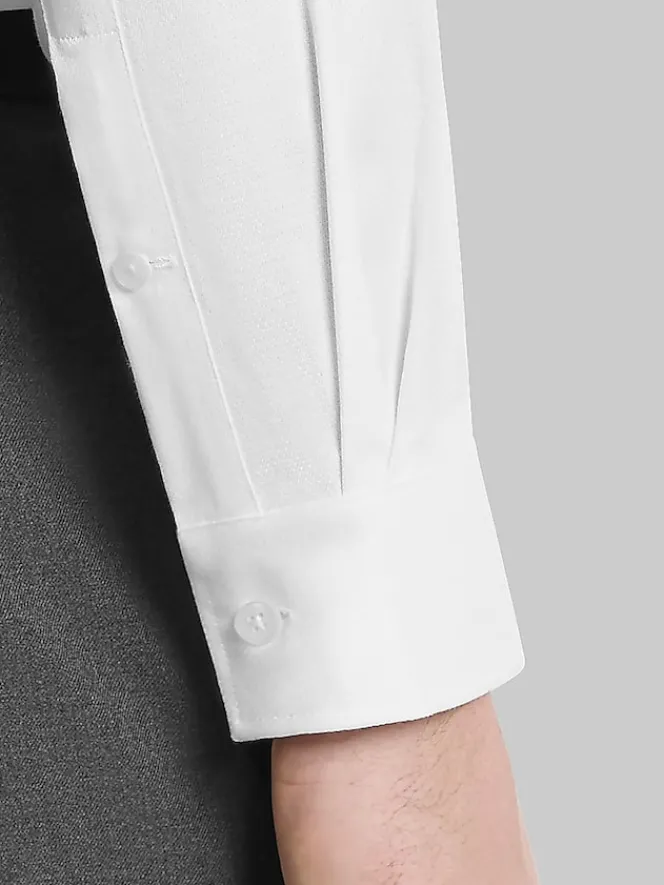 Solid Dress Shirts|White Dress Shirts-Michael Kors Slim Fit Passport Dress Shirt Gray