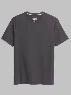 Casual Shirts|T-shirts-Awearness Kenneth Cole Slim Fit Performance Crewneck Tee Black