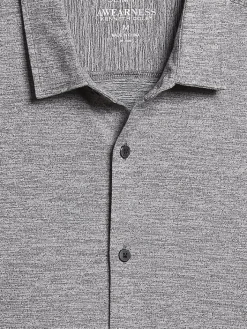 Button Up Shirts-Awearness Kenneth Cole Slim Fit Performance Knit Button Up Shirt Black