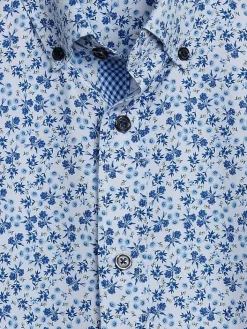 Button Up Shirts-Con.Struct Slim Fit Performance 4-Way Stretch Short Sleeve Button Up Shirt White