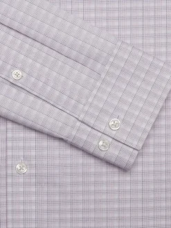 Patterned Dress Shirts|Designer Dress Shirts-Calvin Klein Slim Fit Plaid Dress Shirt Pink Check