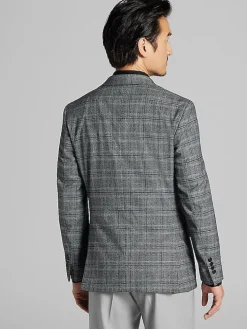 Sport Coats|Sport Coats-Calvin Klein Slim Fit Plaid Sport Coat Grey/Blue Plaid