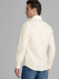 Solid Dress Shirts|White Dress Shirts-Pronto Uomo Slim Fit Queens Oxford Dress Shirt Blue