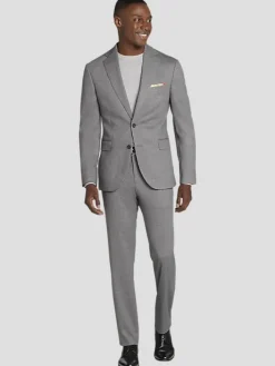 3-piece Suits|Suit Separates-JOE Joseph Abboud Slim Fit Sharkskin Suit Jacket Gray Sharksin