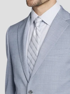 3-piece Suits|Suit Separates-JOE Joseph Abboud Slim Fit Sharkskin Suit Jacket Lt Blue Sharkskin