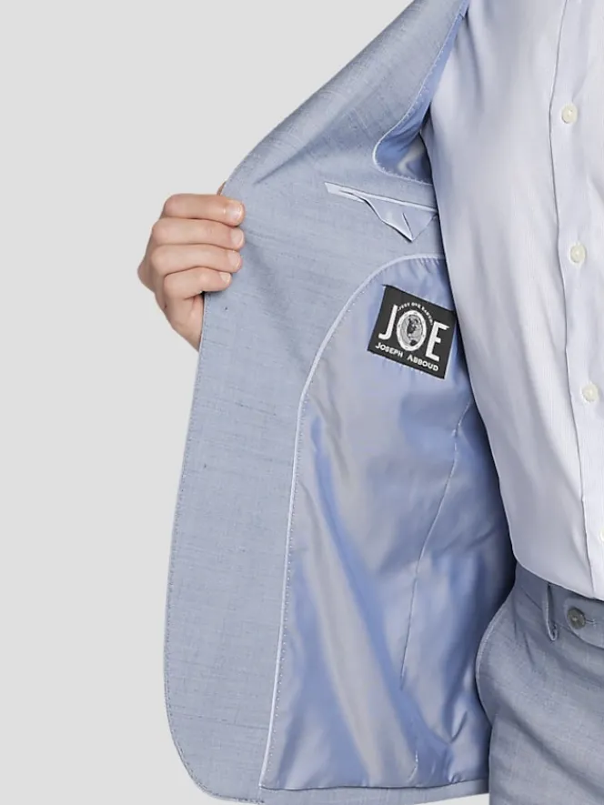 3-piece Suits|Suit Separates-JOE Joseph Abboud Slim Fit Sharkskin Suit Jacket Lt Blue Sharkskin