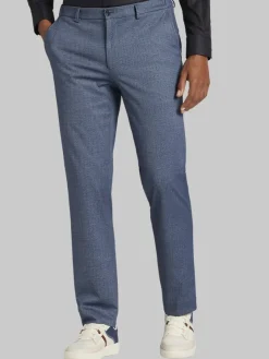 Dress Pants|3-piece Suits-JOE Joseph Abboud Slim Fit Sharkskin Suit Pants Blue Sharkskin