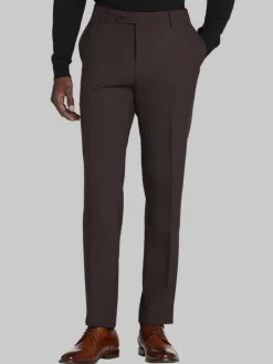 Dress Pants|3-piece Suits-JOE Joseph Abboud Slim Fit Sharkskin Suit Pants Brick