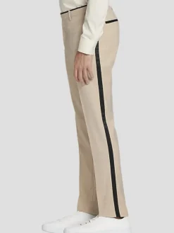 Tuxedos-Paisley &Amp; Gray Slim Fit Sharkskin Tuxedo Pants Camel Shark