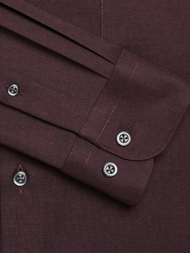 Solid Dress Shirts|White Dress Shirts-Pronto Uomo Slim Fit Solid Sharkskin Dress Shirt Blue Solid