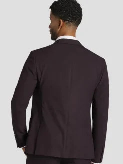 3-piece Suits|Suit Separates-Calvin Klein Slim Fit Suit Jacket Burgundy