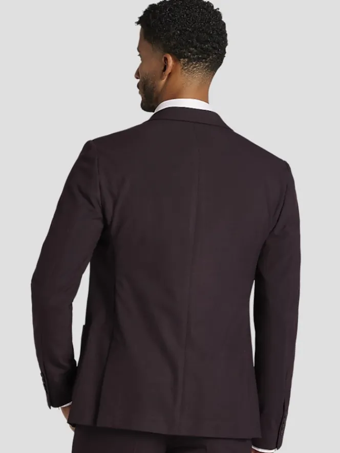 3-piece Suits|Suit Separates-Calvin Klein Slim Fit Suit Jacket Burgundy