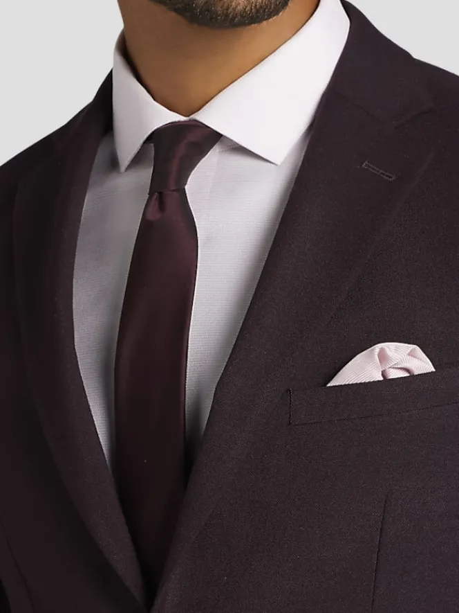 3-piece Suits|Suit Separates-Calvin Klein Slim Fit Suit Jacket Burgundy