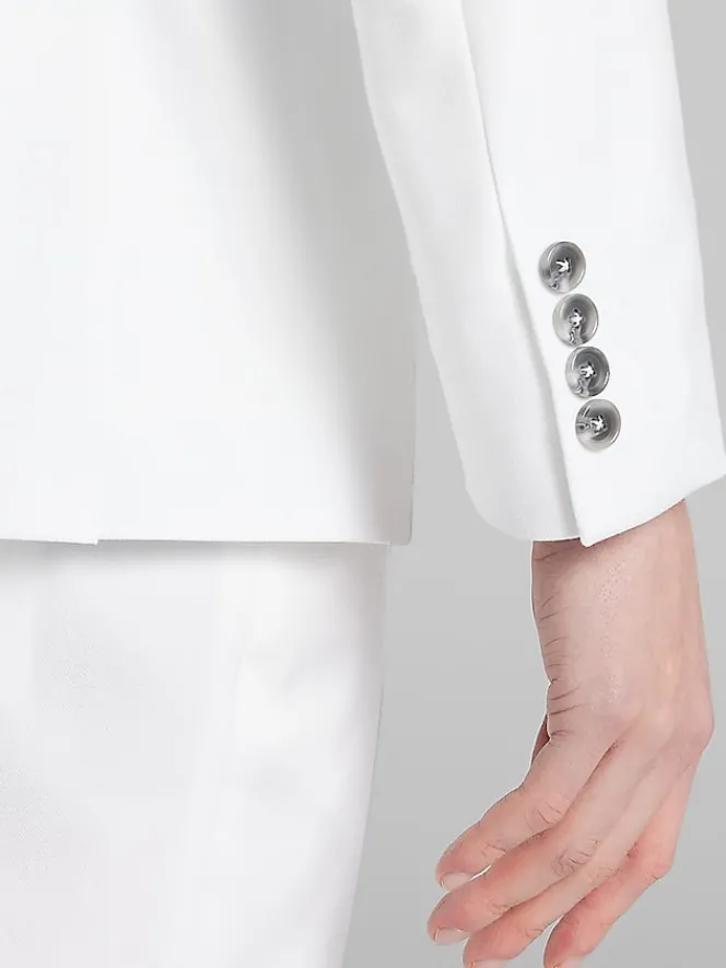 3-piece Suits|Suit Separates-Paisley &Amp; Gray Slim Fit Suit Jacket White Shark