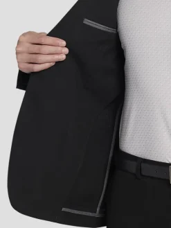 3-piece Suits|Suit Separates-Calvin Klein Slim Fit Suit Jacket Black Solid