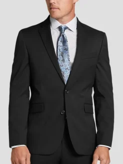 3-piece Suits|Suit Separates-Wilke-Rodriguez Slim Fit Suit Jacket Black Grid