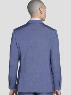 3-piece Suits|Suit Separates-Wilke-Rodriguez Slim Fit Suit Jacket Denim Blue