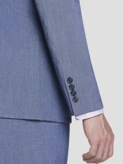 3-piece Suits|Suit Separates-Wilke-Rodriguez Slim Fit Suit Jacket Denim Blue