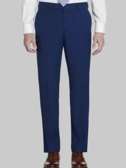 Big & Tall Pants|Big & Tall Suits-Wilke-Rodriguez Slim Fit Suit Pants Blue Solid