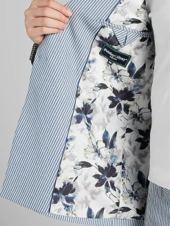 3-piece Suits|Suit Separates-Paisley &Amp; Gray Slim Fit Suit Seersucker Jacket Blue/Grey Seersucker