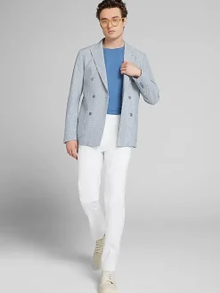 3-piece Suits|Suit Separates-Paisley &Amp; Gray Slim Fit Suit Seersucker Jacket Blue/Grey Seersucker