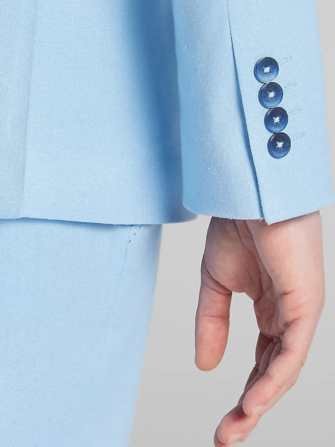 3-piece Suits|Suit Separates-Paisley &Amp; Gray Slim Fit Suit Suit Jacket Baby Blue