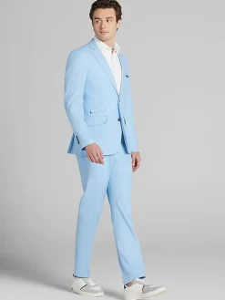 3-piece Suits|Suit Separates-Paisley &Amp; Gray Slim Fit Suit Suit Jacket Baby Blue