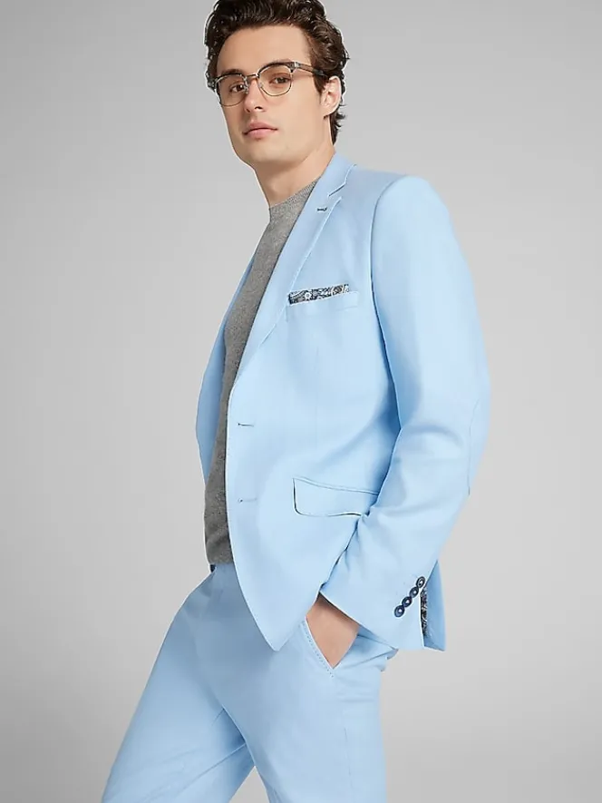 3-piece Suits|Suit Separates-Paisley &Amp; Gray Slim Fit Suit Suit Jacket Baby Blue