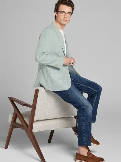 Sport Coats|Sport Coats-JOE Joseph Abboud Slim Fit Textured Sport Coat Sage Texture
