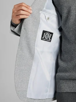 Sport Coats|Sport Coats-JOE Joseph Abboud Slim Fit Textured Sport Coat Light Grey Texture
